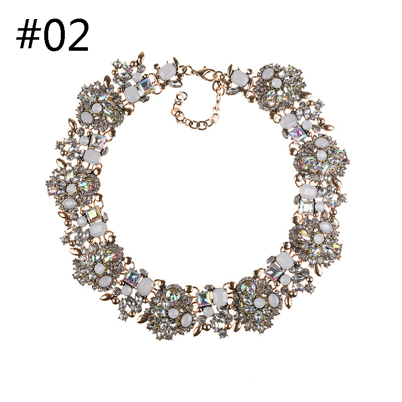2025 Double Layered Crystal Necklace Exaggerated