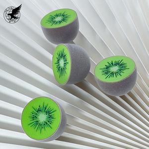 <span class=keywords><strong>Kiwi</strong></span> flocado esponja de maquillaje fábrica belleza esponja licuadora sin látex <span class=keywords><strong>Kiwi</strong></span> flocado esponja de maquillaje herramientas de maquillaje divertidas Venta caliente