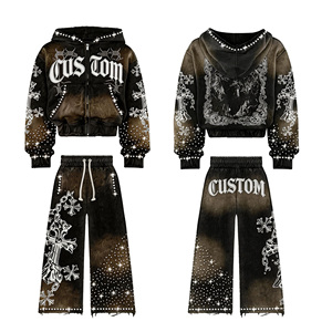 Sudadera con Capucha Oversize de Algodón 100% Lavado Vintage para Hombre con Cremallera, Impermeable, Rompevientos, Diseño Estilo Urbano Personalizable de Alto Gramaje - Product Image 2