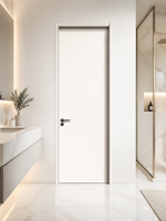 Porte intérieure TH50 en aluminium et bois, feuille de porte de 50 mm remplie de graphène, cadre en alliage d'aluminium, insonorisée et étanche pour chambre et bureau