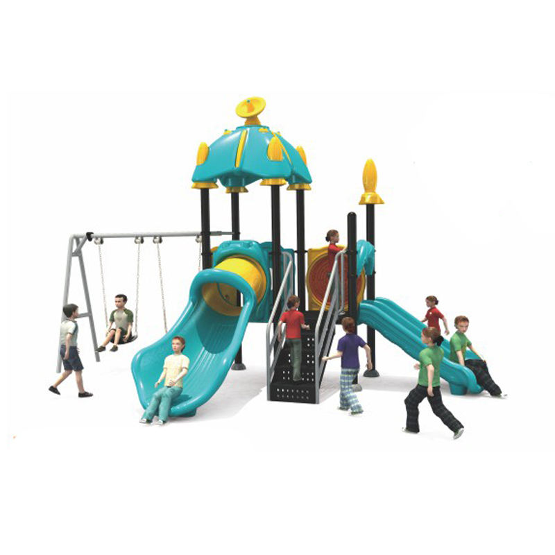 สนามเด็กเล่นสำหรับเด็กธีมอวกาศพร้อมสไลด์และชิงช้า