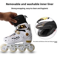 Ensemble complet de patins à roulettes pour adultes, enfants, débutants et professionnels, tissus en microfibre, modèle Terminator-Ice, patins en ligne