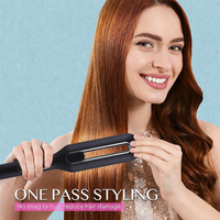 Lisseur professionnel pour cheveux avec plaques en céramique, chauffage PTC, écran LCD, température multiple, pour salon, maison, hôtel