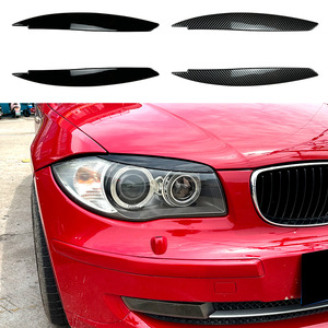 Headlight Brow Sticker Piano Black Carbon Fiber Texture Adhesive Body Decal For Bmw 1 Series E81 E82 E87 E88 2008 2013 - Product Image 1