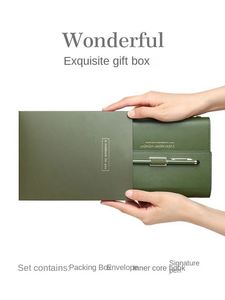 Cuaderno de Cuero de Alta Gama con Tapa Dura y Logotipo Personalizado, Libreta/Diario de Hojas Sueltas de Gran Valor, Regalo Empresarial - Product Image 5