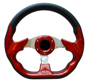 <span class=keywords><strong>Volant</strong></span> de voiture de sport Deep Dish 13 pouces en cuir PU avec matériau PVC Red Stitch - Product Image 1