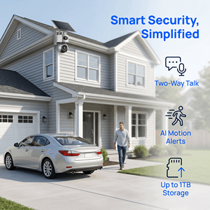 Caméra solaire PTZ 4MP WiFi AOV à double objectif, vision nocturne couleur, détection de mouvement PIR, panneau solaire et <span class=keywords><strong>batterie</strong></span> V380 Pro - Product Image 3