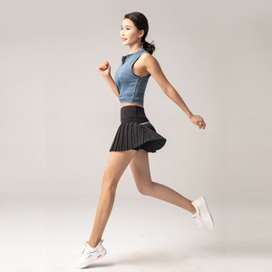 Lulu rok tenis pinggang tinggi lipit, rok tenis, celana olahraga, bisbol, Fitness, rok Gym, rok tenis, pinggang tinggi, musim panas - Product Image 4