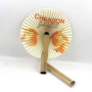 Abanico de Mano Redondo Personalizado con Impresión, Regalo Promocional de Marca 2022, Abanico Plegable de Papel y Madera - Product Image 5