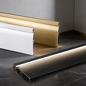 Plinthe de <span class=keywords><strong>cuisine</strong></span> moderne de 6 cm de hauteur en alliage d'aluminium anodisé avec éclairage intégré - Product Image 3