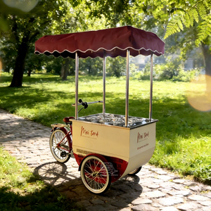 Tricycle remorquable à 2 roues multifonctionnel pour la vente de crème glacée et de restauration rapide, chariot mobile pour boissons - Product Image 1