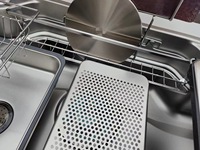 Évier de cuisine intelligent populaire, grand évier simple de 80 litres, SUS304, multifonctionnel, design japonais et coréen avec accessoires