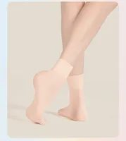 Chaussettes de danse pour femmes, professionnelles, pour ballet et danse moderne - Tricotées, respirantes, avec revers en polaire et logo, pour le yoga et la saison printanière