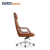 Fauteuil de bureau ergonomique de direction en cuir, pivotant, de luxe moderne, pour réception et visiteurs, EGROspace