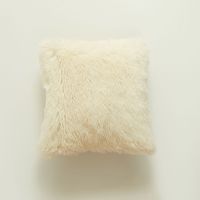 Housse de coussin carrée 45*45CM en fausse fourrure douce et moelleuse, taie d'oreiller décorative pour la maison, le salon, la chambre à coucher