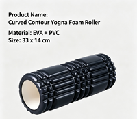 Rouleau de massage en mousse EVA+PVC creuse 33 cm pour massage des tissus profonds, amincissement des jambes, relaxation du dos et entraînement des fascias - Unisexe
