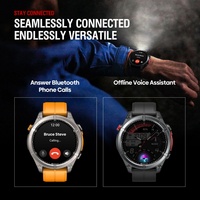 Reloj Inteligente Zeblaze Stratos 4 con Pantalla AMOLED Grande de 1.45 Pulgadas, Monitor de Frecuencia Cardíaca, Oxímetro de Pulso, GPS para Deportes al Aire Libre