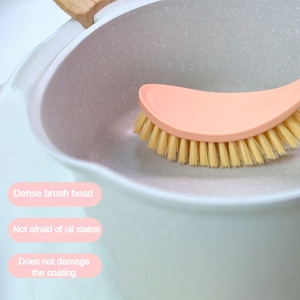 <span class=keywords><strong>Brosse</strong></span> à casseroles incurvée suspendue : Nettoyant à poils denses pour poêles (résistant à l'huile, respectueux des revêtements) - Product Image 4