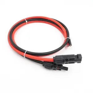 2.5mm2 4mm2 6mm2 10mm2 solar pv cable Red Black PV Solar panel Cable connected Use to Off-grid and Grid Connected PV System