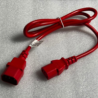 Câble d'extension secteur 2M - Prise C13 IEC vers fiche C14 IEC Rouge 3*0.75mm² Cordon d'alimentation