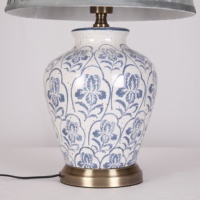 Lampe de bureau de style américain Lampe de table en céramique E27/E26 pour la maison Hôtel Chambre à coucher Lampe de bureau