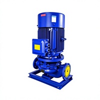 Pompa Sentrifugal Vertikal Inline Seri ISG Satu Tahap Hisap Tunggal Berflens Pompa Pendorong Air Panas 1.5-12.5 m3/jam