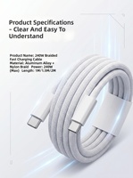 Câble de charge rapide USB-C vers Type-C tressé en nylon OEM 1m 2m 240W 5A PD 3.1 pour iPhone 15/16/17/18 Pro Max et imprimante