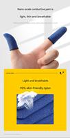 2 Pcs Gants antidérapants pour écran tactile, respirants, du bout des doigts, résistants à la transpiration, pour les jeux mobiles.