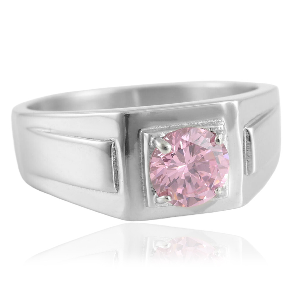 Steel color [external sandblasted surface] Pink gemstone (US grade)