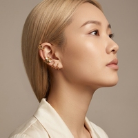 Bijoux non-percés en acier inoxydable hypoallergénique Maina pour cartilage et tragus, clips d'oreille papillon, fleur, cœur, manchette d'oreille