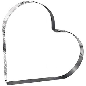 acrylic Heart, customized Heart shaped clear Acrylic blanks, solid acrylic heart blocks display stands bases