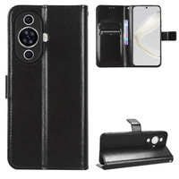 Étui portefeuille de luxe en cuir PU Crazy Horse pour téléphone Huawei Nova 11 Pro