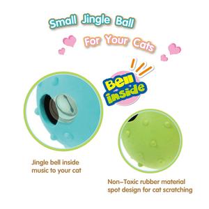 Contoh gratis mainan hewan peliharaan <span class=keywords><strong>Spiky</strong></span> karet tidak beracun bola gemerincing kucing mainan bermain - Product Image 2