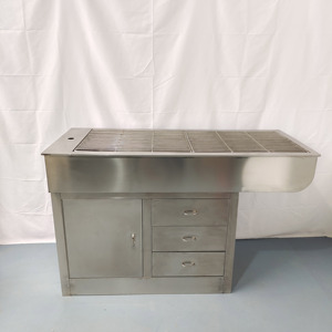 Table de soins vétérinaires et de traitement en acier inoxydable pour animaux de compagnie avec base stable, facile à nettoyer et construction durable - Product Image 4