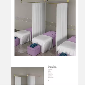 Chine Offre Spéciale Salon de beauté fer Art rideau d'isolation en forme de U conception de rideau pour Salon meilleure qualité vente directe d'usine - Product Image 5