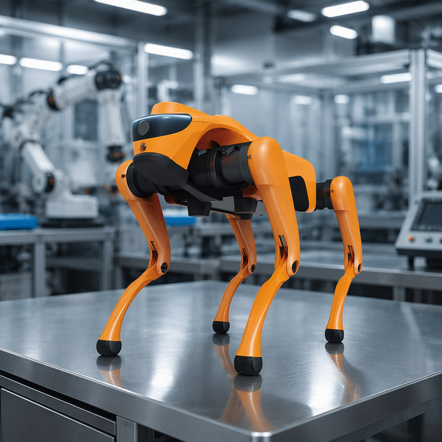 A Quadruped Robot Dog Demonstrates Stable Indoor and Outdoor Movement; AI Intelligent Mechanical Dog.