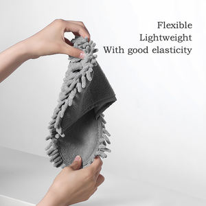 Absorb Dust and Hair <b>Microfiber</b> <b>Mop</b> Slipper Shoes Indoor Floor Chenille Clean <b>Mop</b> Floor Slippers with Good Elasticity - Product Image 3