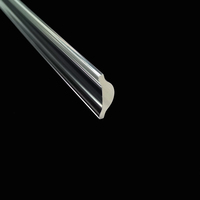 Extrusion personnalisée Optique Clair Transparent Acrylique Led Linéaire Len Plastique PMMA Bande Lumineuse Len Diffuseur Pour Couverture de Lumière Led