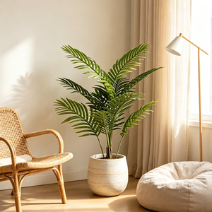 Palmier <span class=keywords><strong>Areca</strong></span> Artificiel en Plastique, <span class=keywords><strong>Dypsis</strong></span> Lutescens, Palmier Tropical en Pot, Plante d'Intérieur Écologique pour la Maison, le Bureau et l'Usage Commercial - Product Image 5