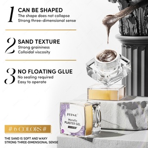 JTING Gel de plâtre 3D pour nail art, effet 4D 5D unique, peinture métallique en pots, 6 couleurs, OEM/ODM - Product Image 5