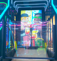Machine de basket-ball d'arcade pour sport en salle, à monnayeur, avec écran LED, support anglais, en métal et acrylique, pour 2 joueurs
