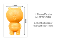 Machine à gaufres miniatures en forme d'ours pour les petites entreprises, machine à gâteaux en forme d'animaux, machine à Taiyaki