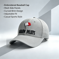 Casquette de baseball personnalisée avec logo de drapeau découpé au laser, respirante, perforée, structurée, pour les sports de plein air, gris clair, broderie 3D