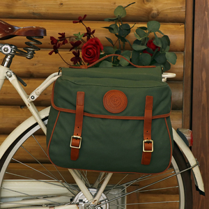 Sac de <span class=keywords><strong>vélo</strong></span> double unisexe Tourbon, résistant à l'eau, en toile cirée avec guidon en <span class=keywords><strong>cuir</strong></span>, différentes couleurs, sac de <span class=keywords><strong>vélo</strong></span> - Product Image 2