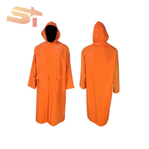 Impermeabile Lungo Giallo SIKE per Lavoratori Sanitari, in PVC con Strisce Riflettenti per Protezione da Piogge Abbondanti - Product Image 1