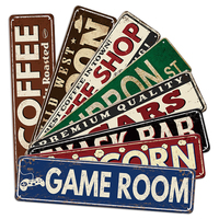 Personnalisé de haute qualité 10*40 CM Vintage Slogan café salon métal étain signes maison Restaurant jeu décor avec prix d'usine