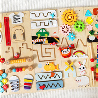 Tableau d'activités multifonctionnel pour la maternelle, panneau mural sensoriel pour développer la motricité