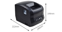 Impresora de Etiquetas de Códigos de Barras Xprinter XP-365B Negra Todo en Uno de 3 Pulgadas para Impresión de Etiquetas y Boletos, Impresora Térmica de Etiquetas