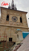 Horloge murale extérieure en métal de grande taille personnalisée, synchronisation automatique de l'heure par satellite, éclairage de nuit, style européen