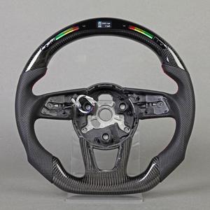 Volant de direction en fibre de carbone véritable avec LED et indicateur de régime pour Audi Rs3 Rs4 Rs5 Rs6 Rs7 Rs8 S3 S4 S5 A3 A4 A5 - Product Image 2